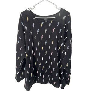 Torri Lightning Rod Black  Shirt Blouse Size 3